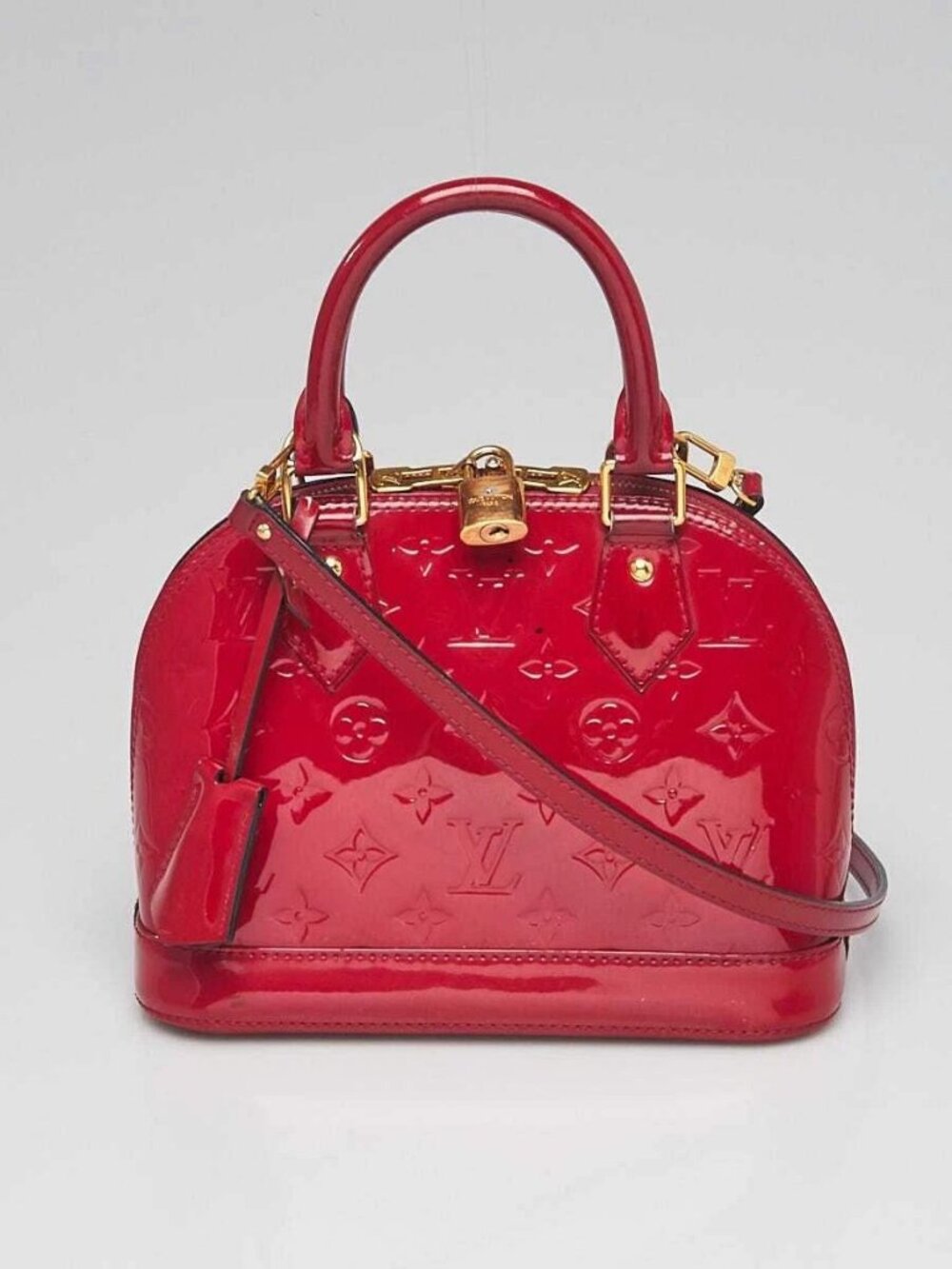 Louis Vuitton Rose Indian Monogram Vernis Alma BB Bag